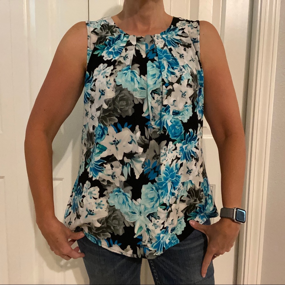 CALVIN KLEIN FLORAL TOP